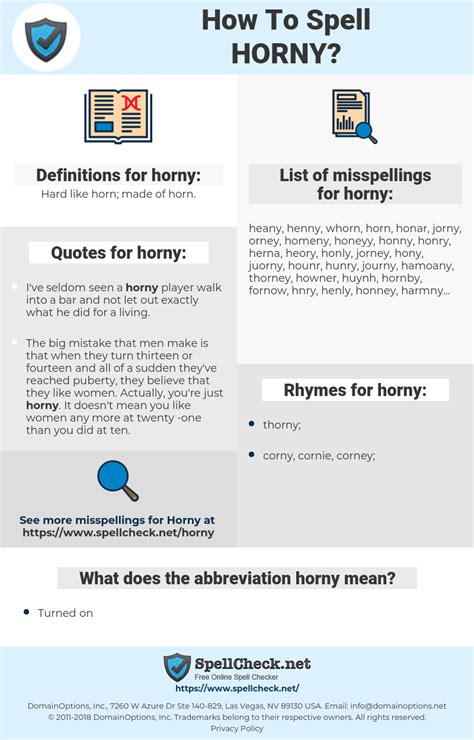 how to spell horny|horny .